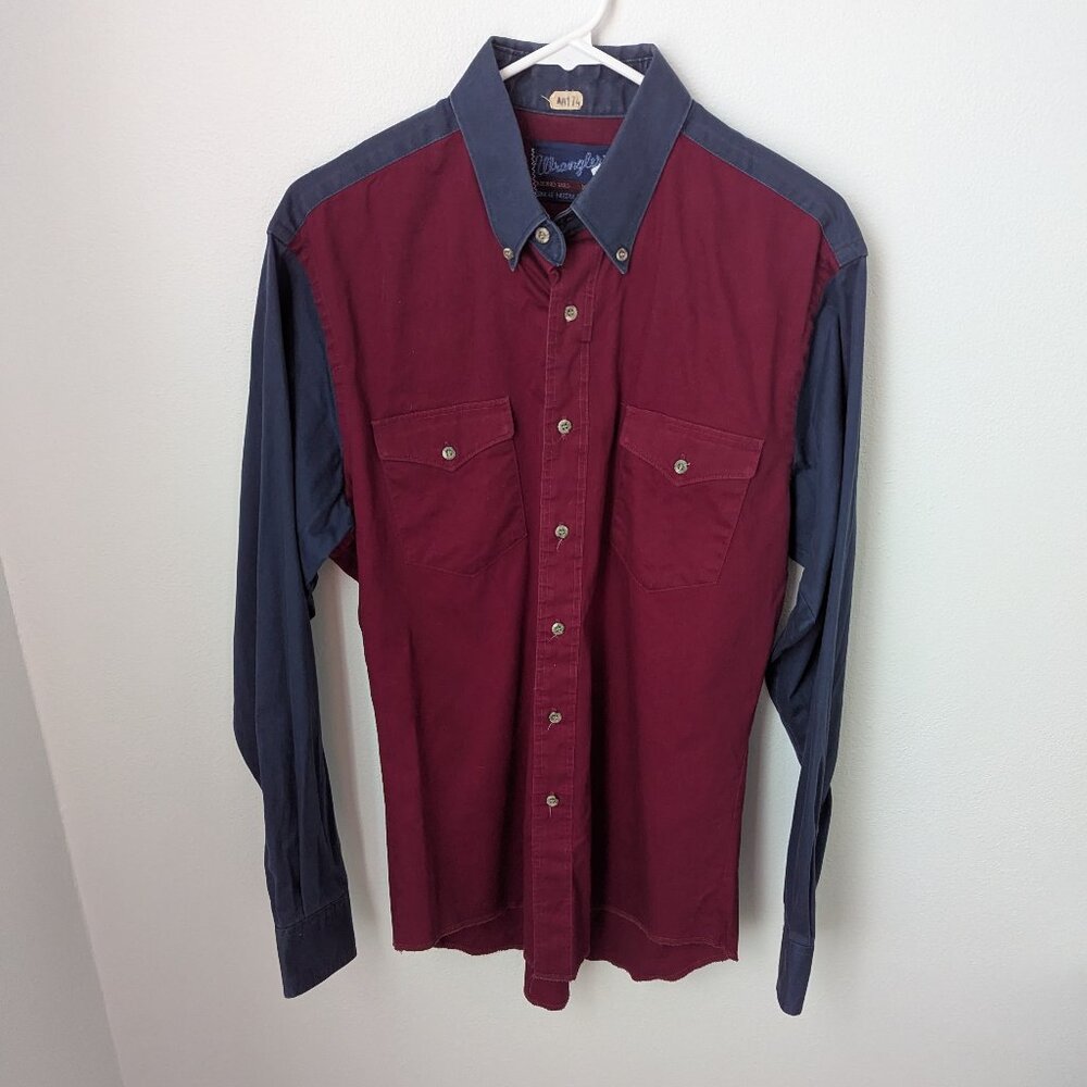 Vintage Wrangler Bull Rider Button Down, Medium